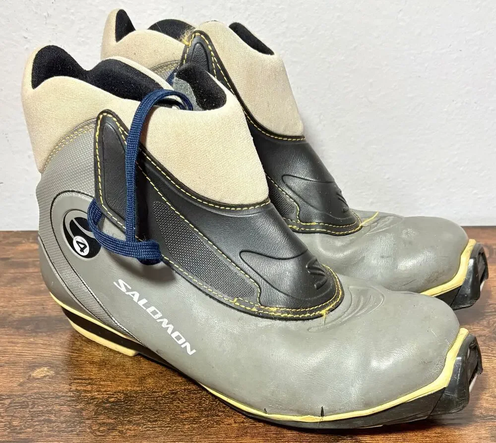 SALOMON E4 Cross Country Ski Boots (Size EU38 US 7.5) Profil Gray Sz 11.5